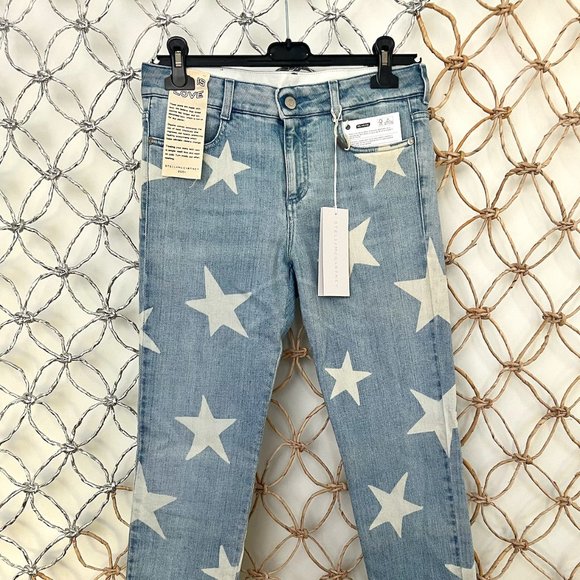 New With Tags Stella McCartney Jeans with Stars - size 27 - Picture 1 of 4